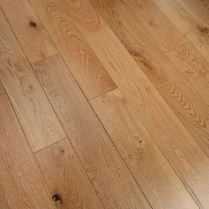 150mm x 14/3mm x random lengths Oak Lacquered Rustic Grade Engineered Wood Flooring 