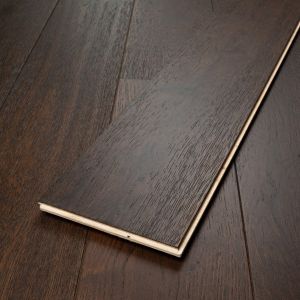 190mm x 14/3mm Random Lengths Click Mocha Oak Brushed & Lacquered Classic Engineered Wood Flooring 