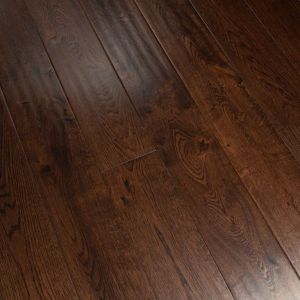 Coffee Handscrapped Lacquered Multi-Ply Engineered Oak Flooring 190mm x 20mm