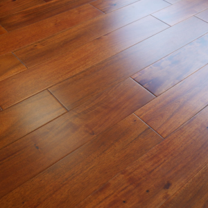 122mm x 18mm x random lengths Tropical Acacia Lacquered Rustic Grade Solid Wood Flooring 