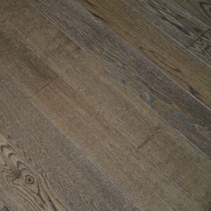 190mm x 14/3mm Random Lengths Smoked Stain Oak Brushed & Lacquered Classic Engineered Click Wood Flooring 