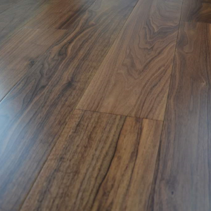 150mm x 14mm Walnut Lacquered Engineered Wood Flooring 