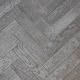 80mm x 18/3mm x 300mm Gunmetal Grey Brush & Matt Lacquered Herringbone Engineered Rustic Flooring 