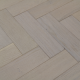 80mm x 18mm x 300mm Oak White Brush & Matt Lacquered Herringbone Engineered Rustic Flooring 