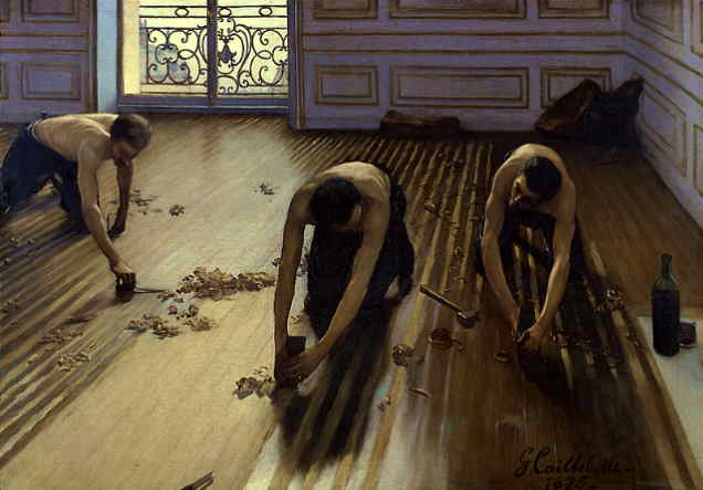 Les raboteurs de parquet - Gustave Caillebotte late 1800s